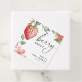 Berry Sweet Floral Baby shower Bedankjes Labels (In situ)