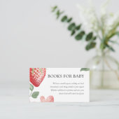 Berry Sweet Floral Baby shower Boeken voor Baby Informatiekaartje (Staand voorkant)