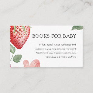 Berry Sweet Floral Baby shower Boeken voor Baby Informatiekaartje