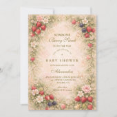 Berry Sweet Floral Baby Shower Kaart (Voorkant)