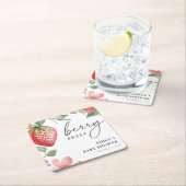 Berry Sweet Floral Baby shower Kartonnen Onderzetters (Insitu)