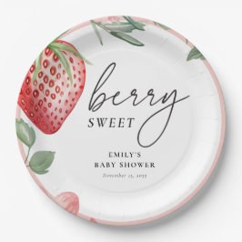 Berry Sweet Floral Baby shower Papieren Bordje