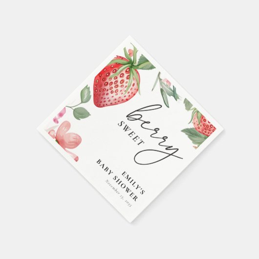 Berry Sweet Floral Baby shower Servet (Hoek)