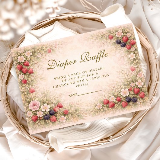 Berry Sweet Floral Diapper Raffle Informatiekaartje