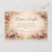 Berry Sweet Floral Diapper Raffle Informatiekaartje (Voorkant)
