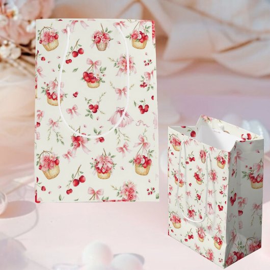 Berry Sweet Floral Kersen Cadeautas | Elegante Roz