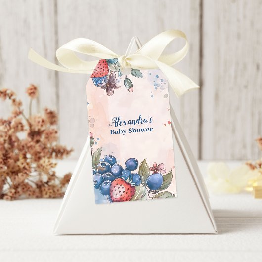 Berry Sweet Fruit Baby shower Cadeaulabel