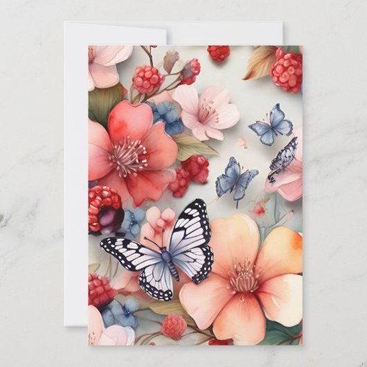 Berry Sweet Fruit Baby shower Kaart (Achterkant)