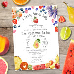 Berry Sweet Fruit Baby shower Kaart<br><div class="desc">Baby shower met vruchtenthema's met illustraties van bosbessen,  peren,  aardbeien,  perziken,  ananas,  druiven,  watermeloenen,  banaan,  sinaasappel,  appel en frambozen.</div>