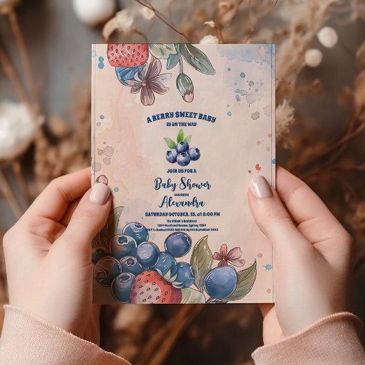 Berry Sweet Fruit Baby shower Kaart