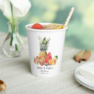 Berry Sweet Fruit Baby shower Papieren Bekers