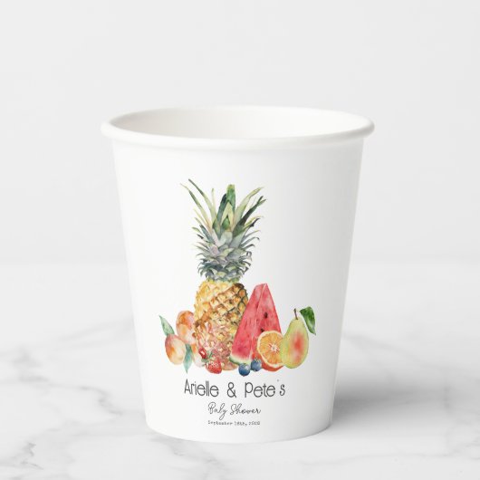 Berry Sweet Fruit Baby shower Papieren Bekers (Voorkant)