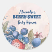 Berry Sweet Fruit Baby shower Ronde Sticker (Voorkant)