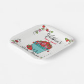 Berry Sweet Fruit Basket Baby shower Papieren Bordje (Gebogen)