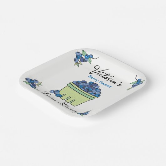 Berry Sweet Fruit Basket Baby shower Papieren Bordje (Gebogen)