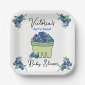 Berry Sweet Fruit Basket Baby shower Papieren Bordje (Voorkant)