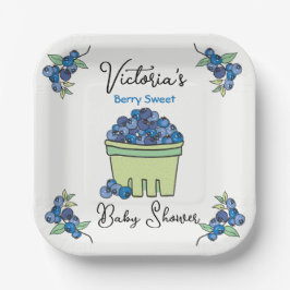 Berry Sweet Fruit Basket Baby shower Papieren Bordje