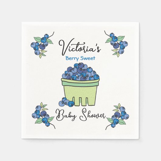 Berry Sweet Fruit Basket Baby shower Servet (Voorkant)