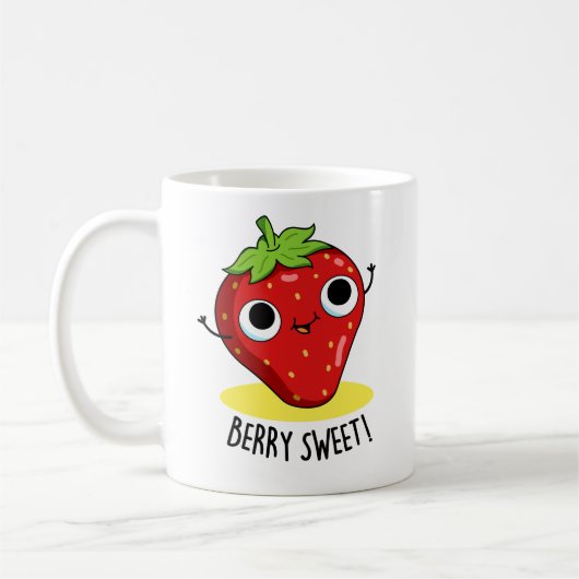 Berry Sweet Funny Strawberry Pun Koffiemok (Links)