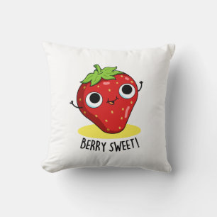Berry Sweet Funny Strawberry Pun Kussen