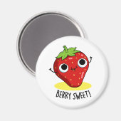 Berry Sweet Funny Strawberry Pun Magneet (Voorkant / Achterkant)
