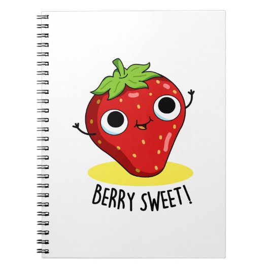 Berry Sweet Funny Strawberry Pun Notitieboek (Voorkant)