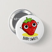 Berry Sweet Funny Strawberry Pun Ronde Button 5,7 Cm (Voorkant /achterkant)