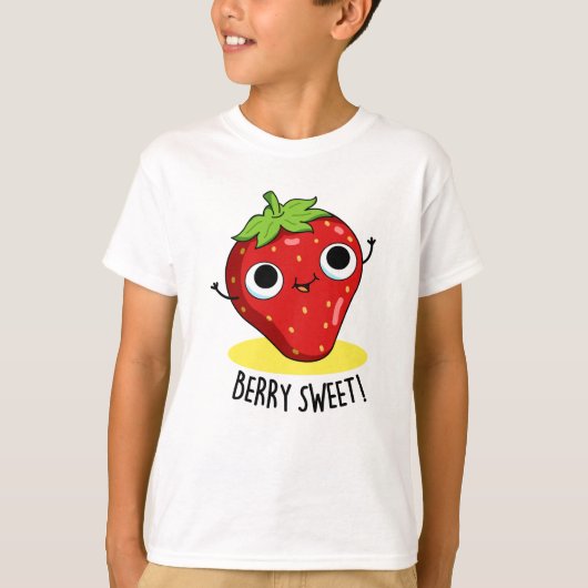 Berry Sweet Funny Strawberry Pun T-shirt (Voorkant)