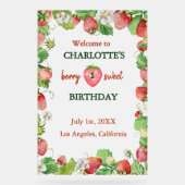 Berry Sweet genderneutraal eerste verjaardag welko Acryl Bord (Voorkant)