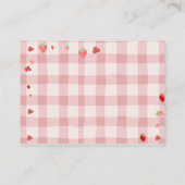 Berry Sweet Geruite Coquette Luier Raffle Informatiekaartje (Achterkant)