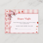 Berry Sweet Geruite Coquette Luier Raffle Informatiekaartje (Voorkant)