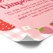 Berry Sweet Gingham Aardbei Late Night Luiers Poster (Hoek)