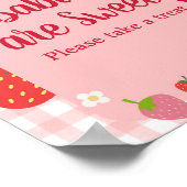 Berry Sweet Gingham Aardbeibaby's zijn zoet Poster (Hoek)