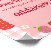 Berry Sweet Gingham Strawberry Envelope Station Poster (Hoek)