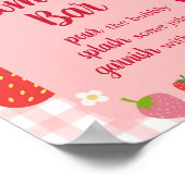 Berry Sweet Gingham Strawberry Mom Osa Bar Poster (Hoek)