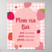 Berry Sweet Gingham Strawberry Mom Osa Bar Poster (Voorkant)