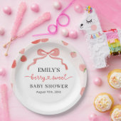 Berry Sweet Girl's Strawberry Baby shower Papieren Bordje (Feest)