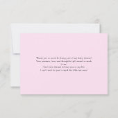 Berry Sweet Girly Strawberry Baby shower Bedankkaart (Achterkant)