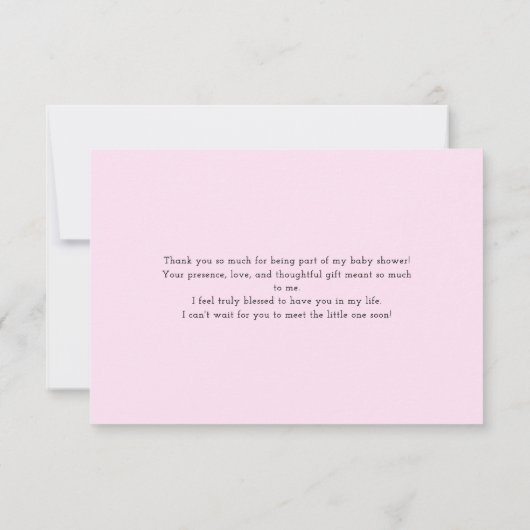 Berry Sweet Girly Strawberry Baby shower Bedankkaart (Achterkant)