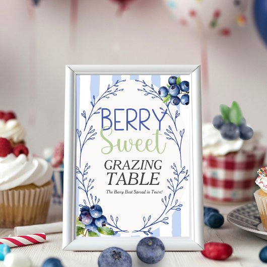 Berry Sweet GRAZING TABLE bosbessen Sign I Kaart