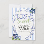 Berry Sweet GRAZING TABLE bosbessen Sign I Kaart (Voorkant)