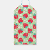 Berry Sweet Green Strawberry Baby Shower Cadeaulabel (Achterkant)