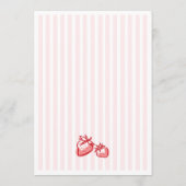 Berry Sweet Hand Drawn Strawberry Baby Shower Kaart (Achterkant)