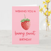 Berry Sweet Happy Birthday Kaart (Gele Bloem)