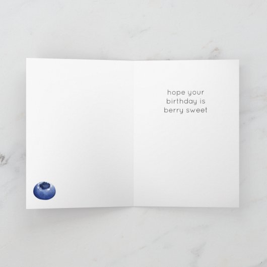 Berry Sweet Happy Birthday Kaart (Binnen)