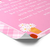 Berry Sweet Hoe groot is haar buik Baby shower spe Poster (Hoek)