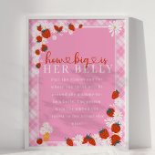 Berry Sweet Hoe groot is haar buik Baby shower spe Poster