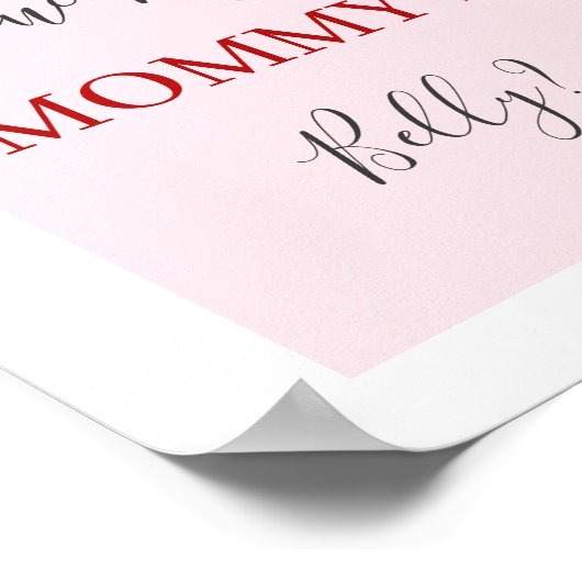 Berry Sweet Hoe groot is het buikteken van mama Poster (Hoek)