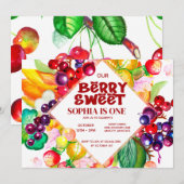Berry Sweet Invitation Kaart (Voorkant / Achterkant)