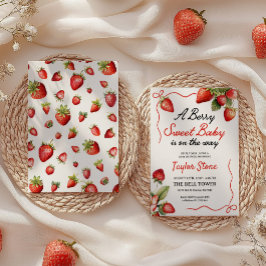 Berry Sweet Invitation | uitnodiging tot baby show